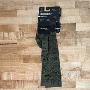 New Men's Medium Dissent Merino Performance Cushion Long Ski Socks